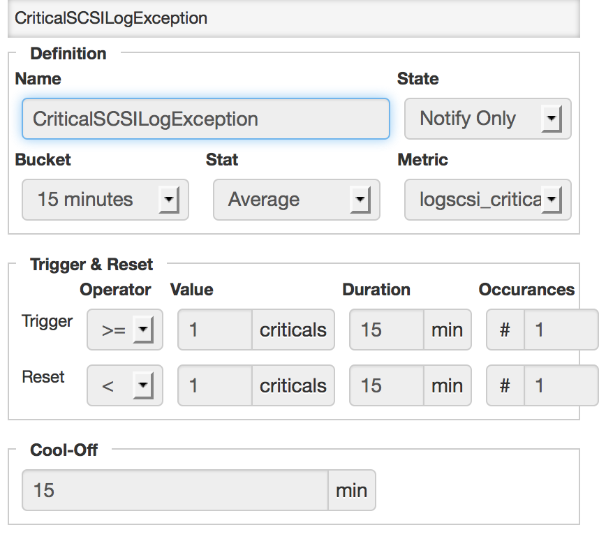 Critical SCSI log exception